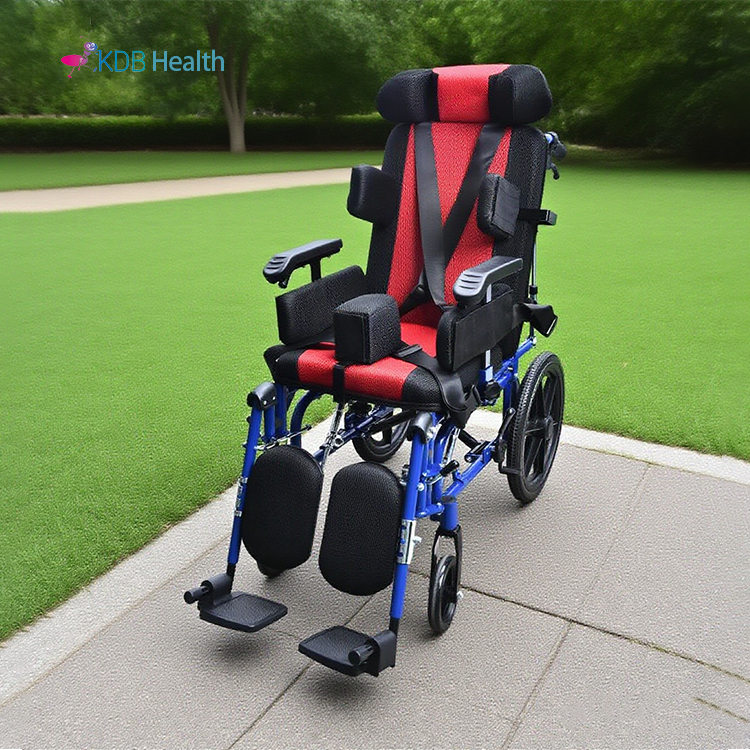 Adjustable Pediatric Wheelchair with Reclining Backrest
