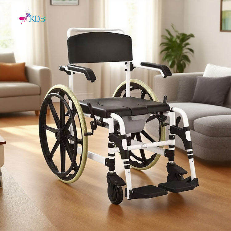 Aluminum Shower Commode Chair with 22