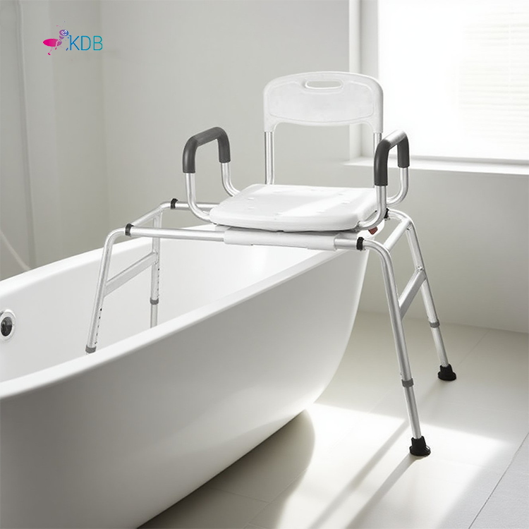 Rotating Bathtub Transfer Chair with Height Adjustment