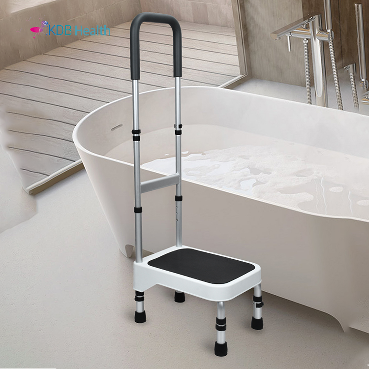 Adjustable One-Step Safety Stool with Handle