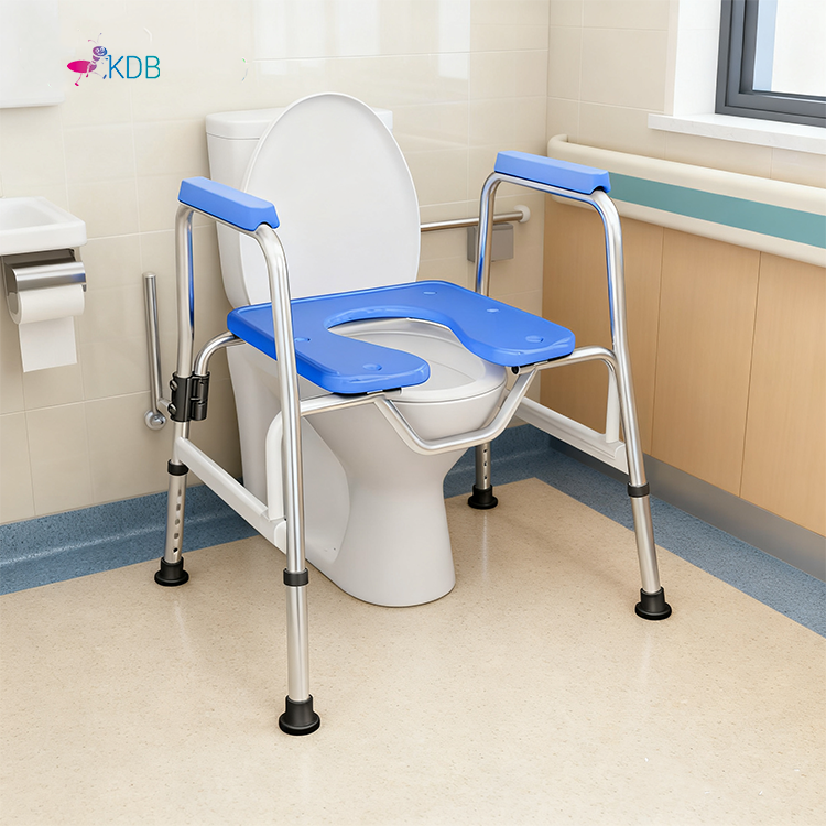 KDB603A01 3-in-1 Height Adjustable Aluminum Commode Chair