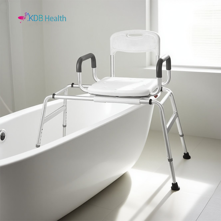 Rotating Bathtub Transfer Chair with Height Adjustment