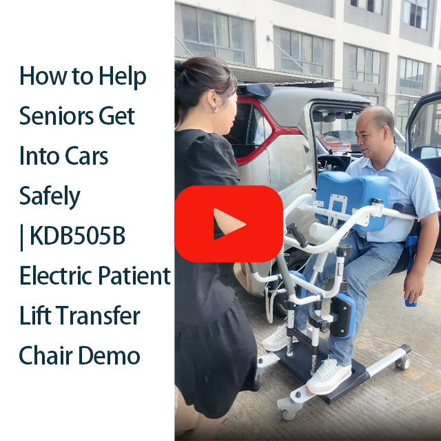 How to Help Seniors Get Into Cars Safely | KDB505B Electric Patient Lift Transfer Chair Demo