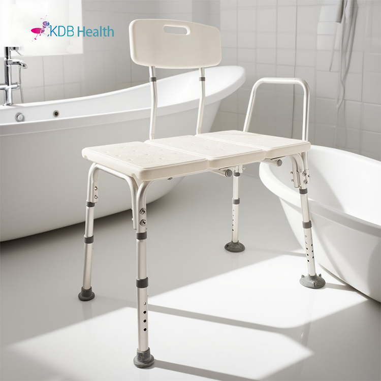 Foldable Shower Chair with Extended Seat Panel