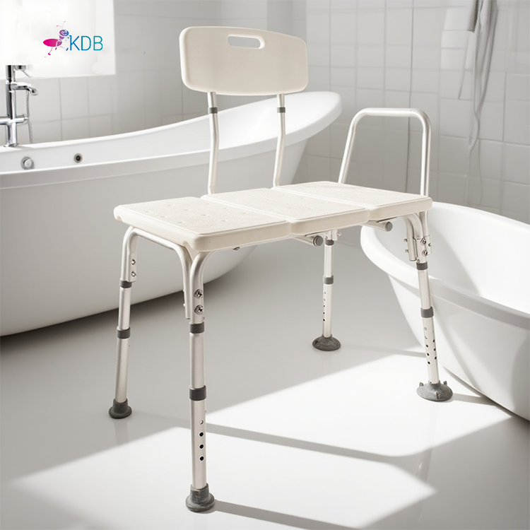Foldable Shower Chair with Extended Seat Panel