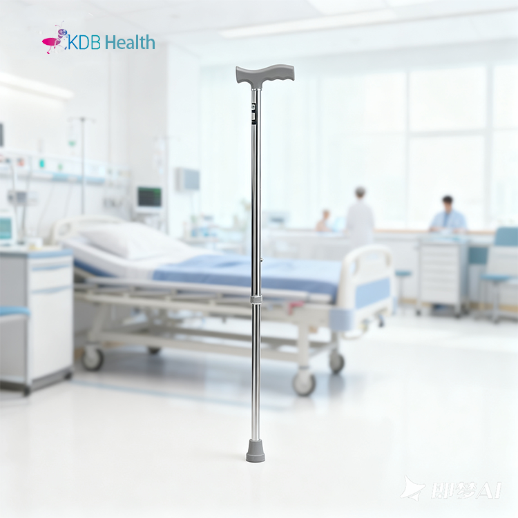 Adjustable Single-Point Walking Cane for Adults