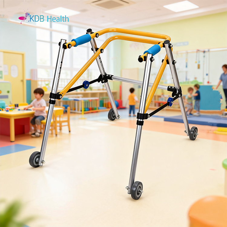 Adjustable Pediatric Walker with Folding Frame