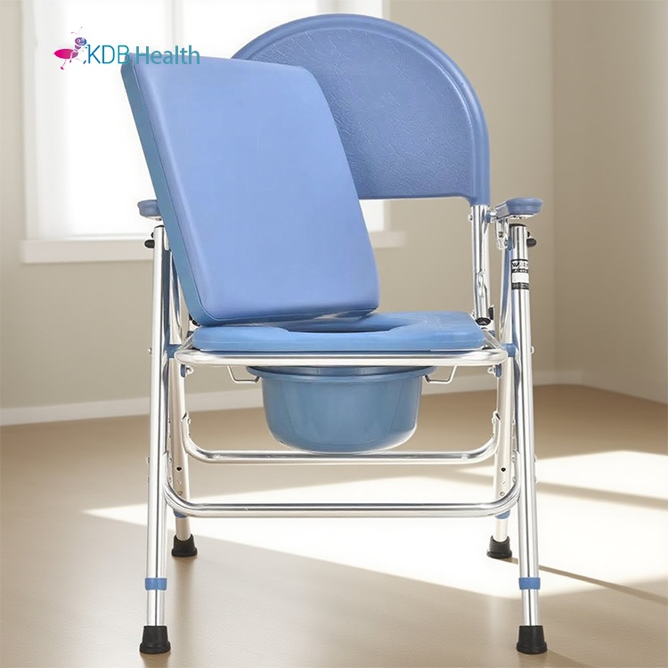 Foldable Commode Chair with PE Seat