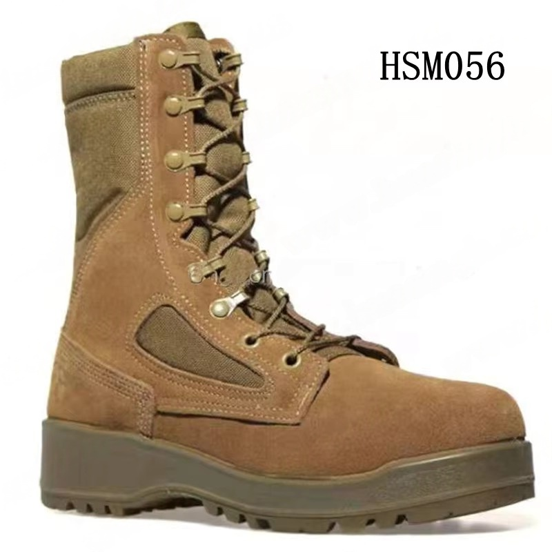 Rwh,Hard Wearing EVA+rubber Outsole Waterpellent Desert Boots Tear Resistant Suede Leather Upper Military Boots for Retail HSM056