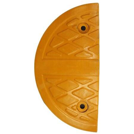Heavy-Duty Industrial Rubber Speed Bump with Modular End Caps for Traffic Safety-50SB03&04&05&23