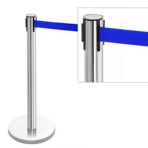 Retractable Belt Barrier Polished Stainless Steel Post crowd control stanchion for sale.jpg
