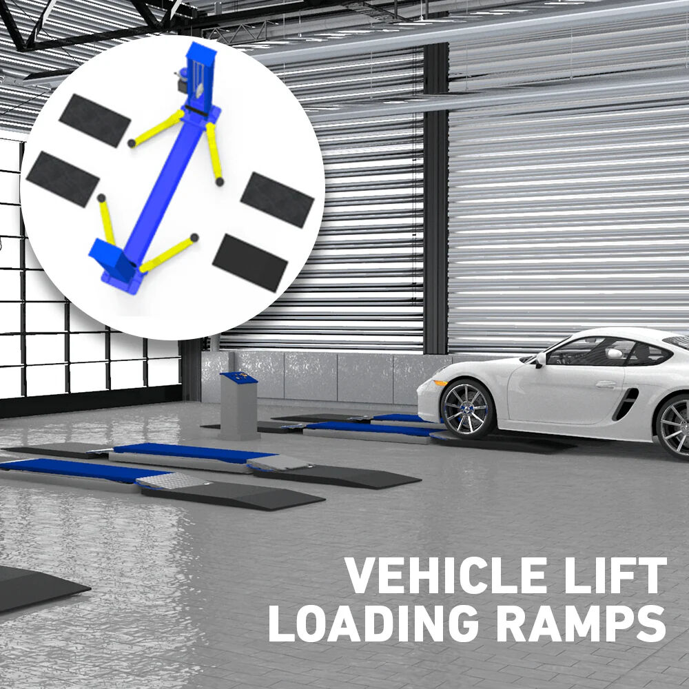 Industrial Heavy-Duty Rubber Scissor Lift Ramp and Low Profile Vehicle Approach Pad-SLR50ramp