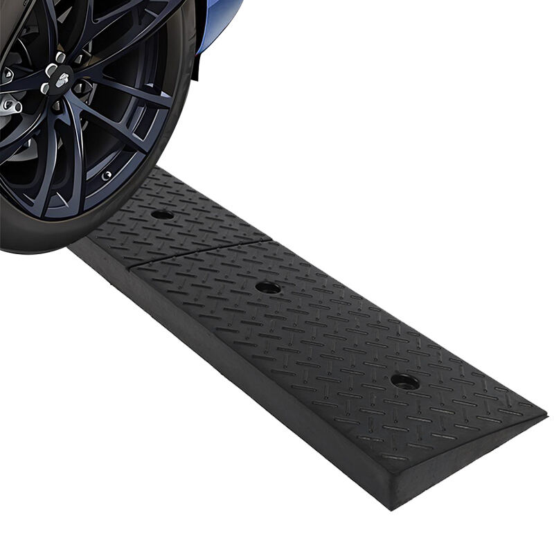 Heavy Duty Industrial Rubber Curb Ramp for Driveway and Loading Dock Access-CRC01