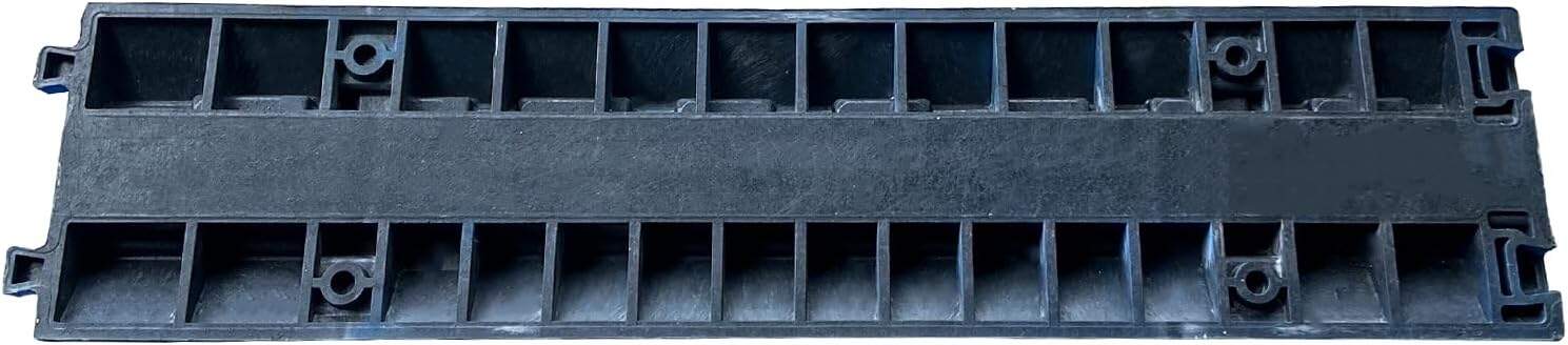 heavy duty 5 channel rubber cable protector ramp  22000 lbs capacity  flip open cover  anti slip  interlocking design  factory direct supply-4