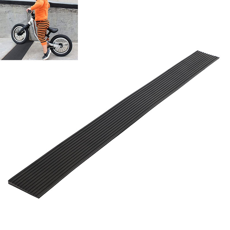 Low-Profile Industrial Rubber Threshold Ramp for Seamless Commercial and Office Accessibility-TRF08