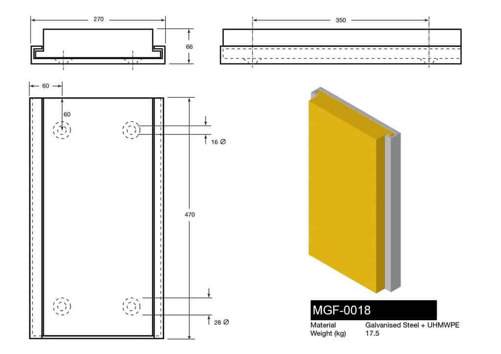 Heavy Duty Vertical Dock Bumper (MGF-0022)