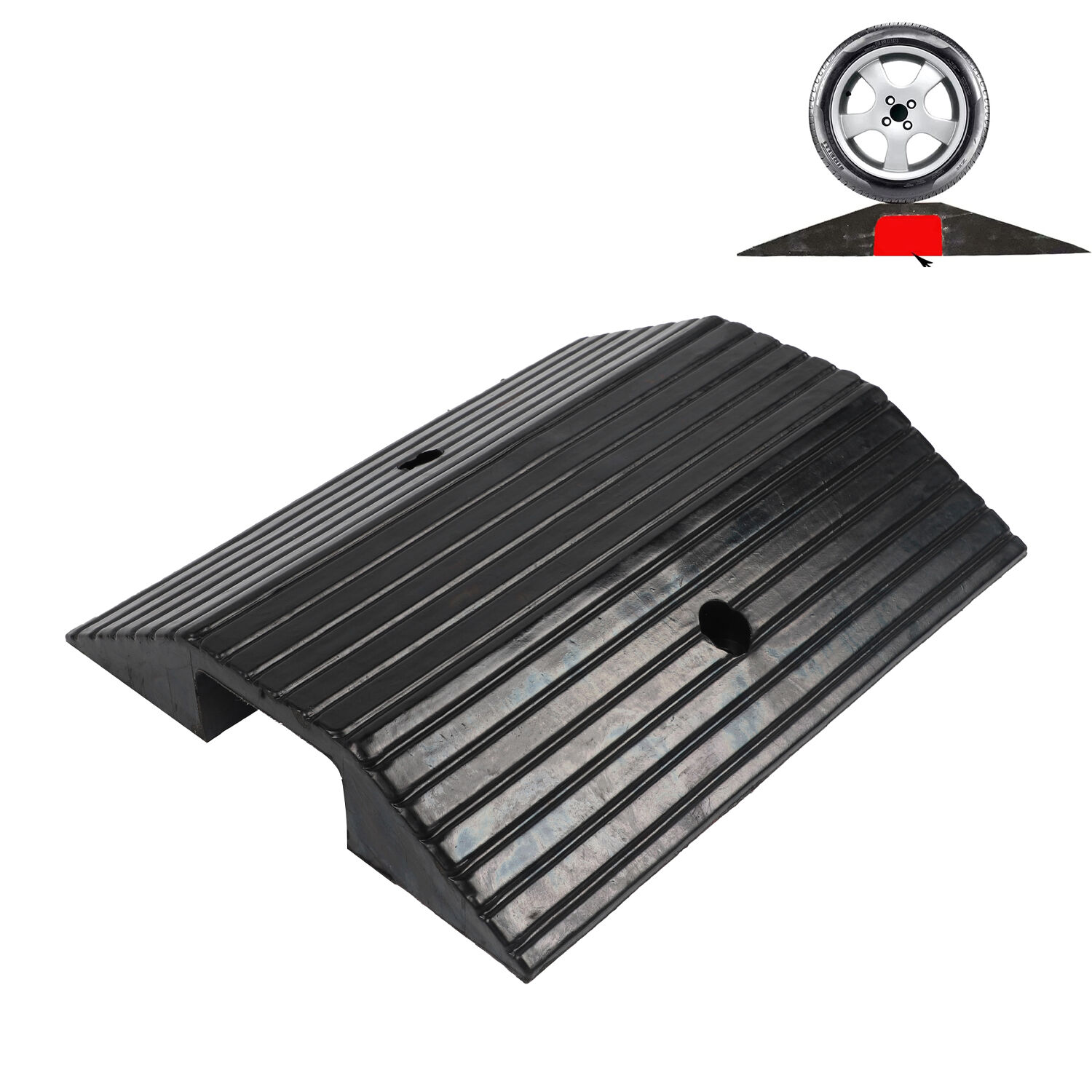 Industrial Rubber Speed Hump with Integrated Cable Channel for Hose and Wire Protection-TRC02