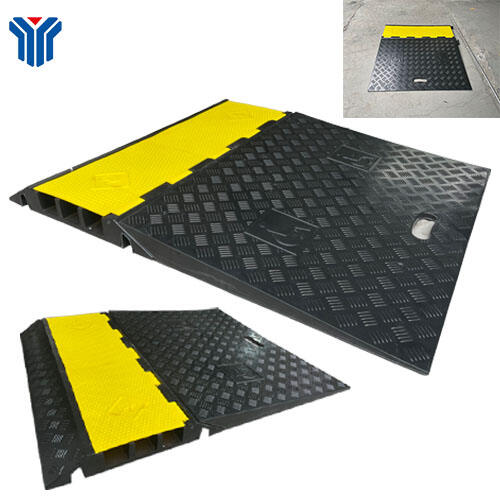 ADA Compliant 3-Channel Modular Rubber Cable Protector Ramp – Factory Direct Supply