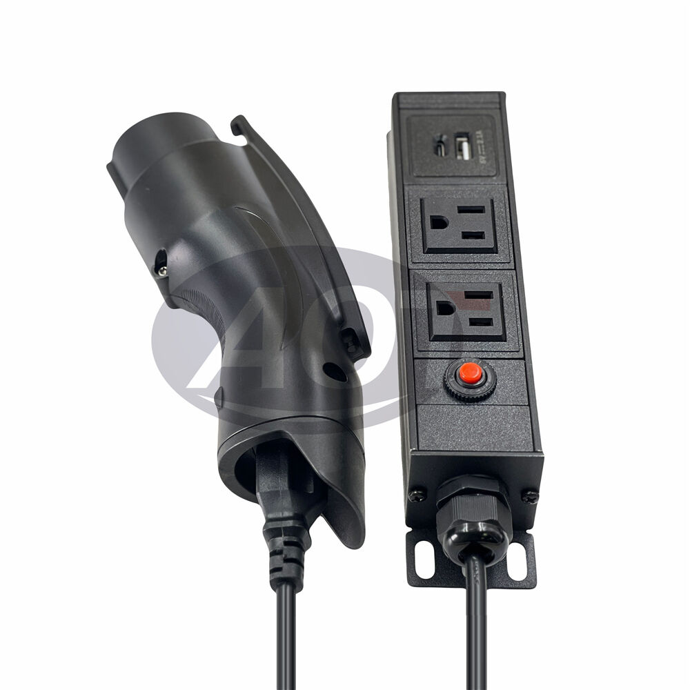 V2L J1772 16Amp Vehicle to Load Adapter Electric Car Side Discharger Plug Type 1 EV Charger with US Socket