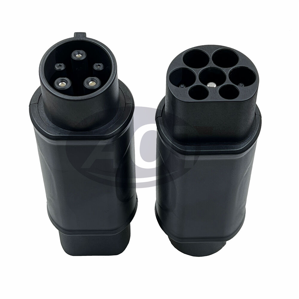 Type 2 naar Type 1 EV-adapter Opladerconverters voor elektrische auto's en 32A-connector Sae J1772 naar IEC62196-adapter 16A Max. 7.4KW AOTAI