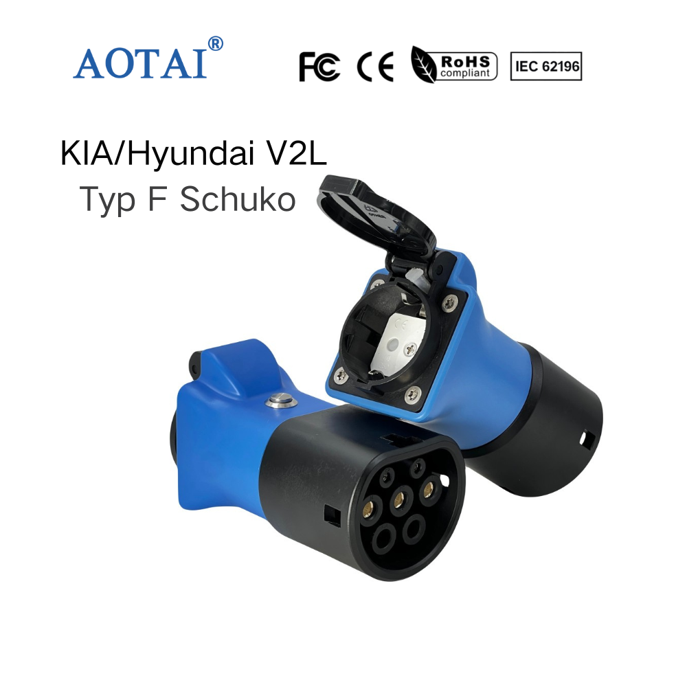 Adaptateur AOTAI V2L uniquement pour IONIQ 5, IONIQ 6, INSTER EV6 avec fonction V2L - Adaptateur 3,5 kW 16 A 230 V véhicule vers charge pour Hyundai Kia