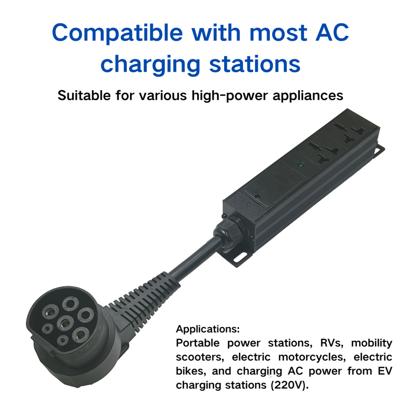 4075 7pólový 16 A GBT EV V2L adaptér