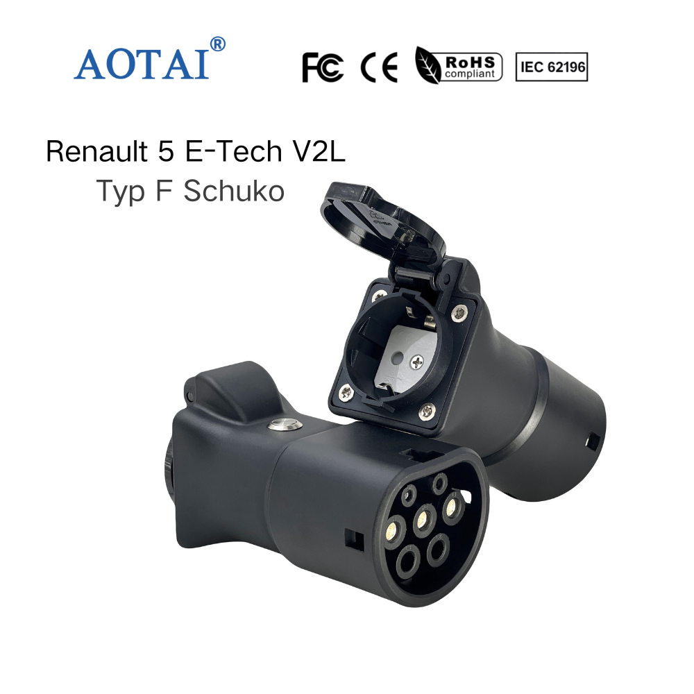 Adaptateur AOTAI V2L Type 2 véhicule vers charge, pour voiture Renault