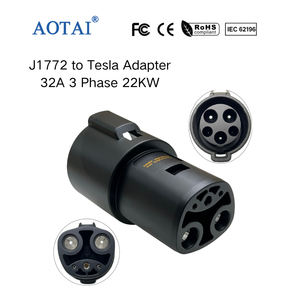 AOTAI J1772-zu-Tesla-Adapter für Elektrofahrzeug-Ladegeräte