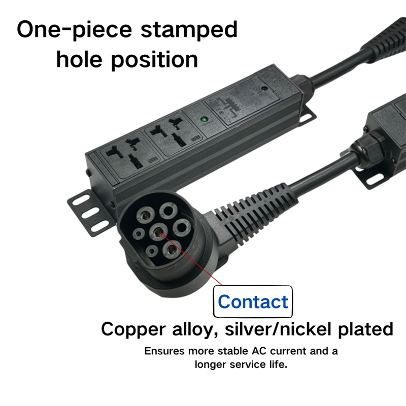 4075 7pólový 16 A GBT EV V2L adaptér