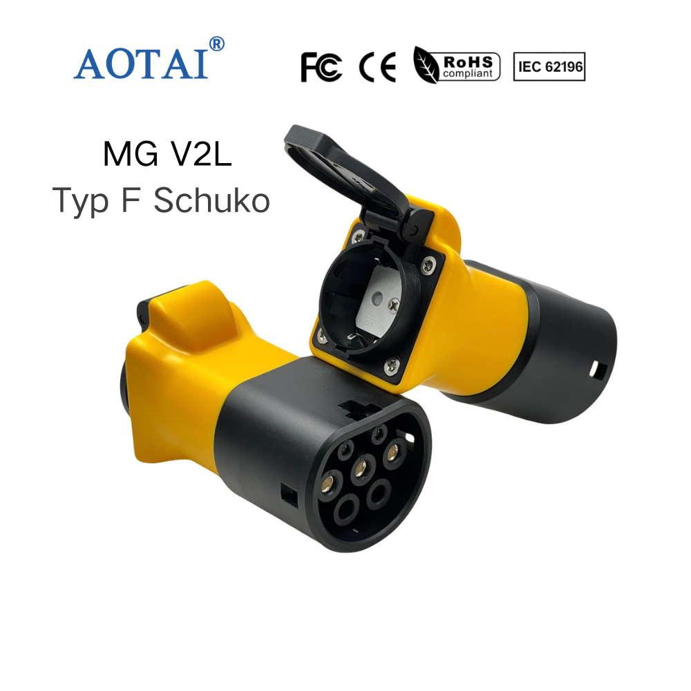 Adaptateur de charge Type2 avec interrupteur et LED MG ZS MG5 MG4 Marvel Câble Adaptateur V2L Véhicule vers Charge Décharge EU