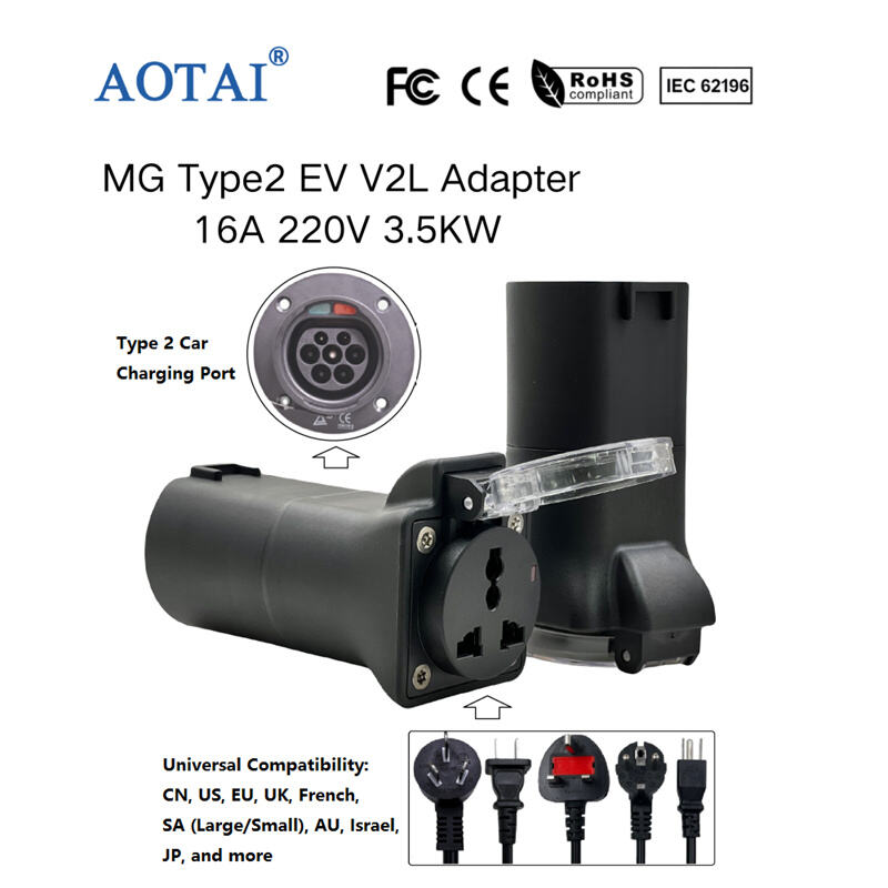 AOTAI Type 2 to Universal V2L Discharger Adapter for MG EVS, China ...
