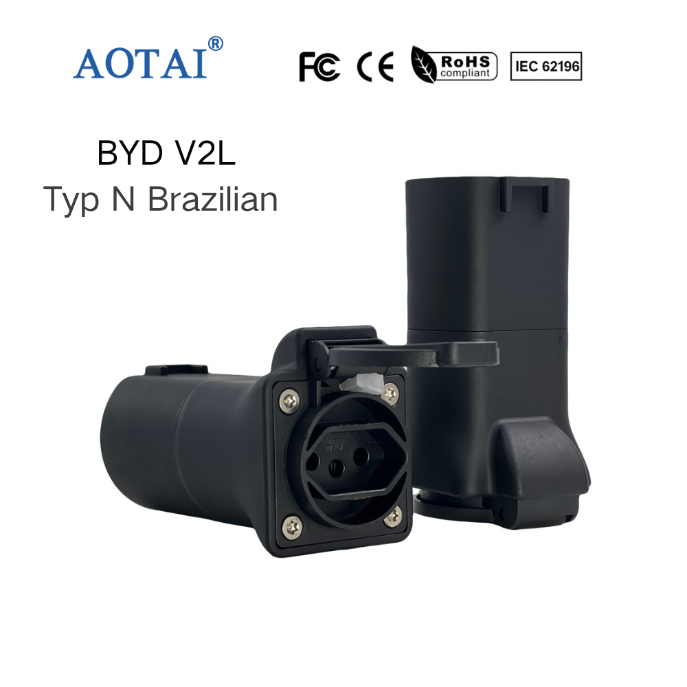 AOTAI V2L Entladung Typ 2 Adapter auf Brasilien-Steckdose (3,6 kW) BYD