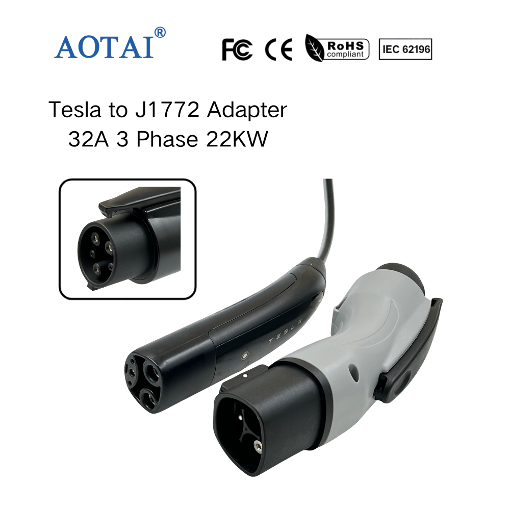 AOTAI Tesla-zu-J1772-Adapter, 250 V, 48 A