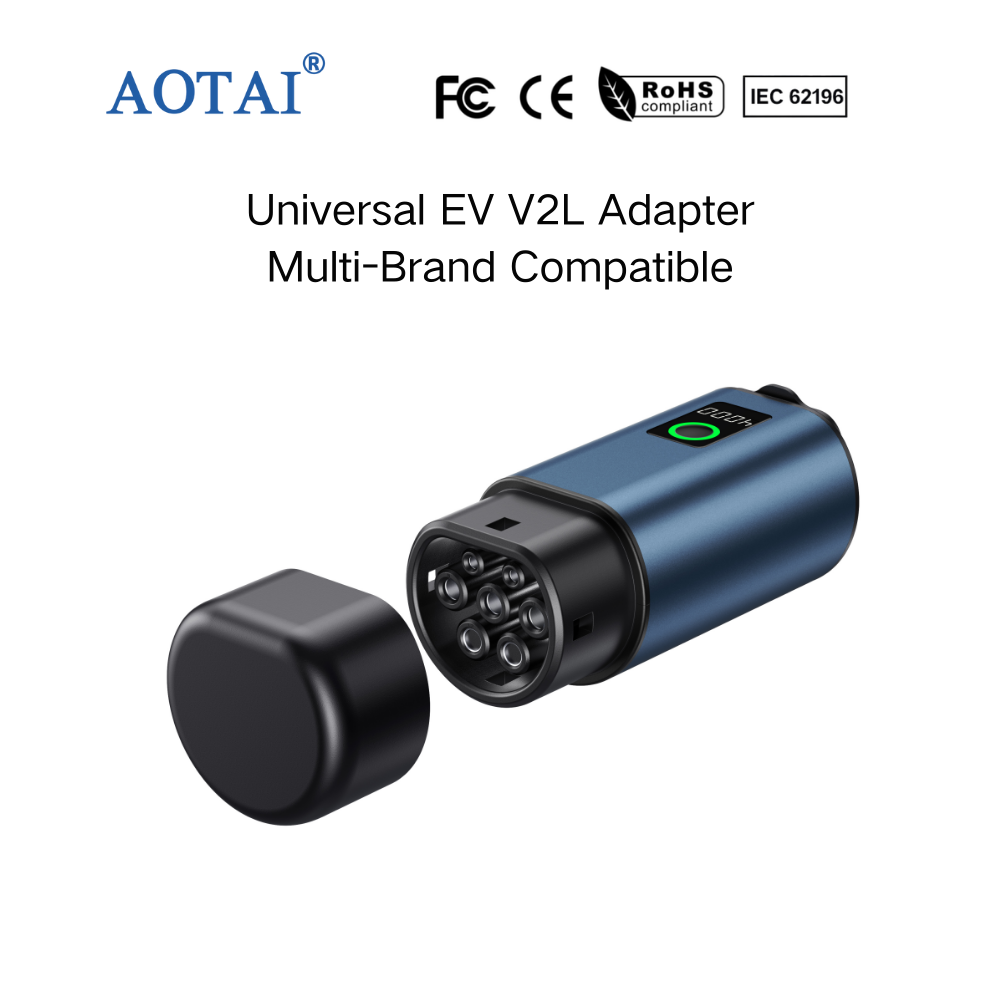 AOTAI Universal EV V2L Adapter with Display & LED Light