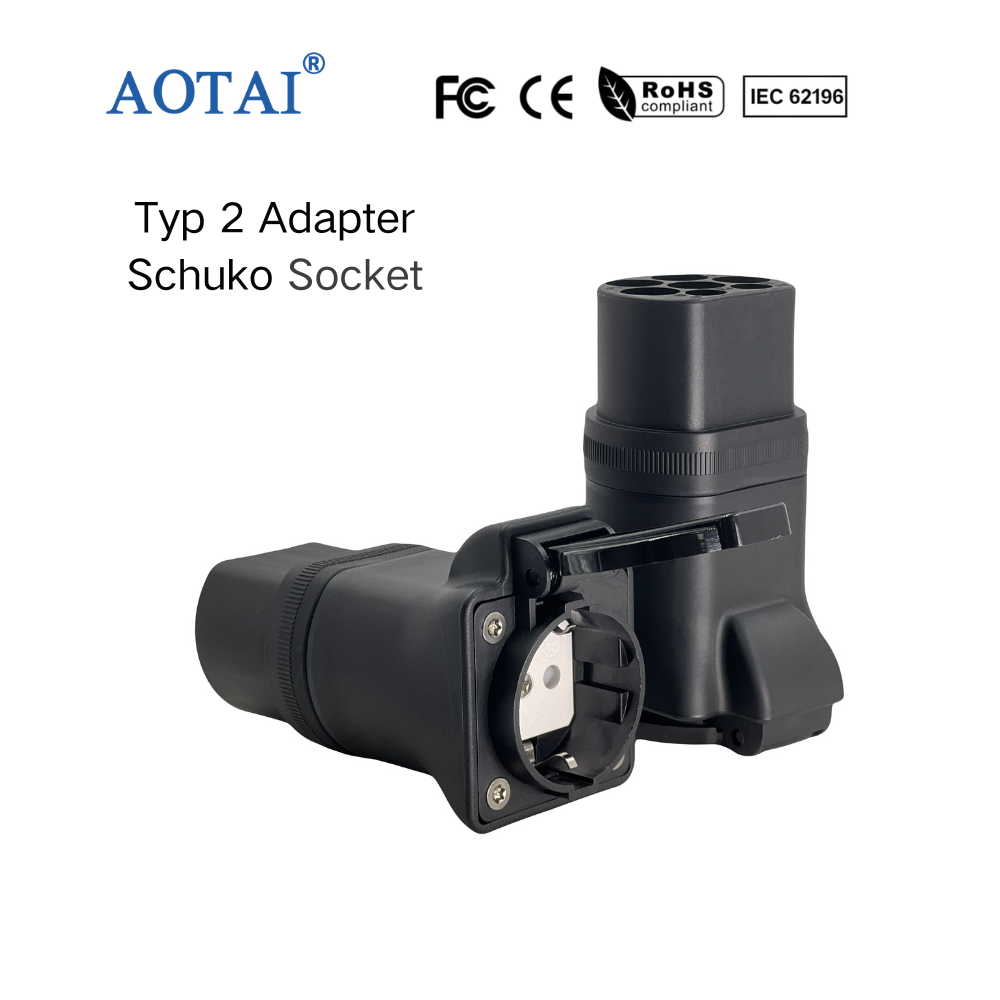 Adaptateur de charge AOTAI Type 2 vers Schuko réglable 8A - 16A 3,5 kW