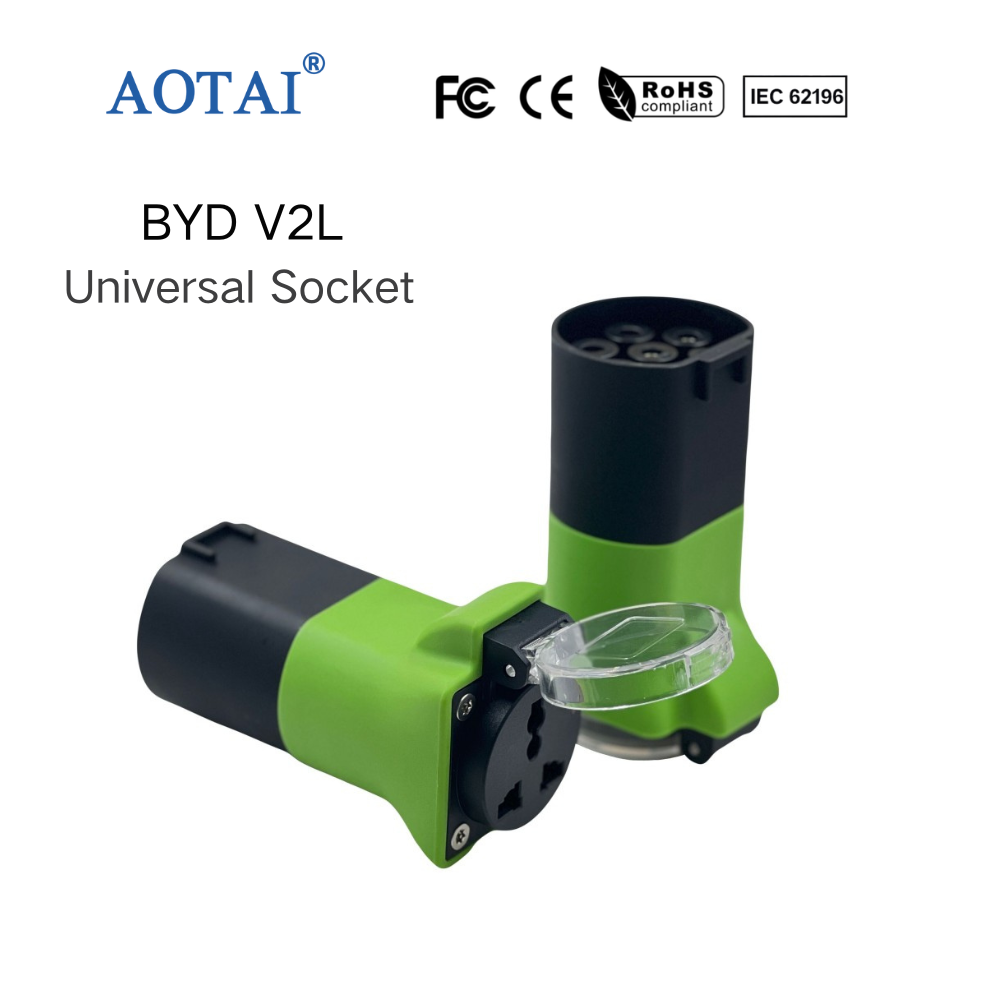 محول AOTAI V2L إلى BYD/سيريس/فويه - من النوع 2 إلى تيار متردد عالمي 230 فولت