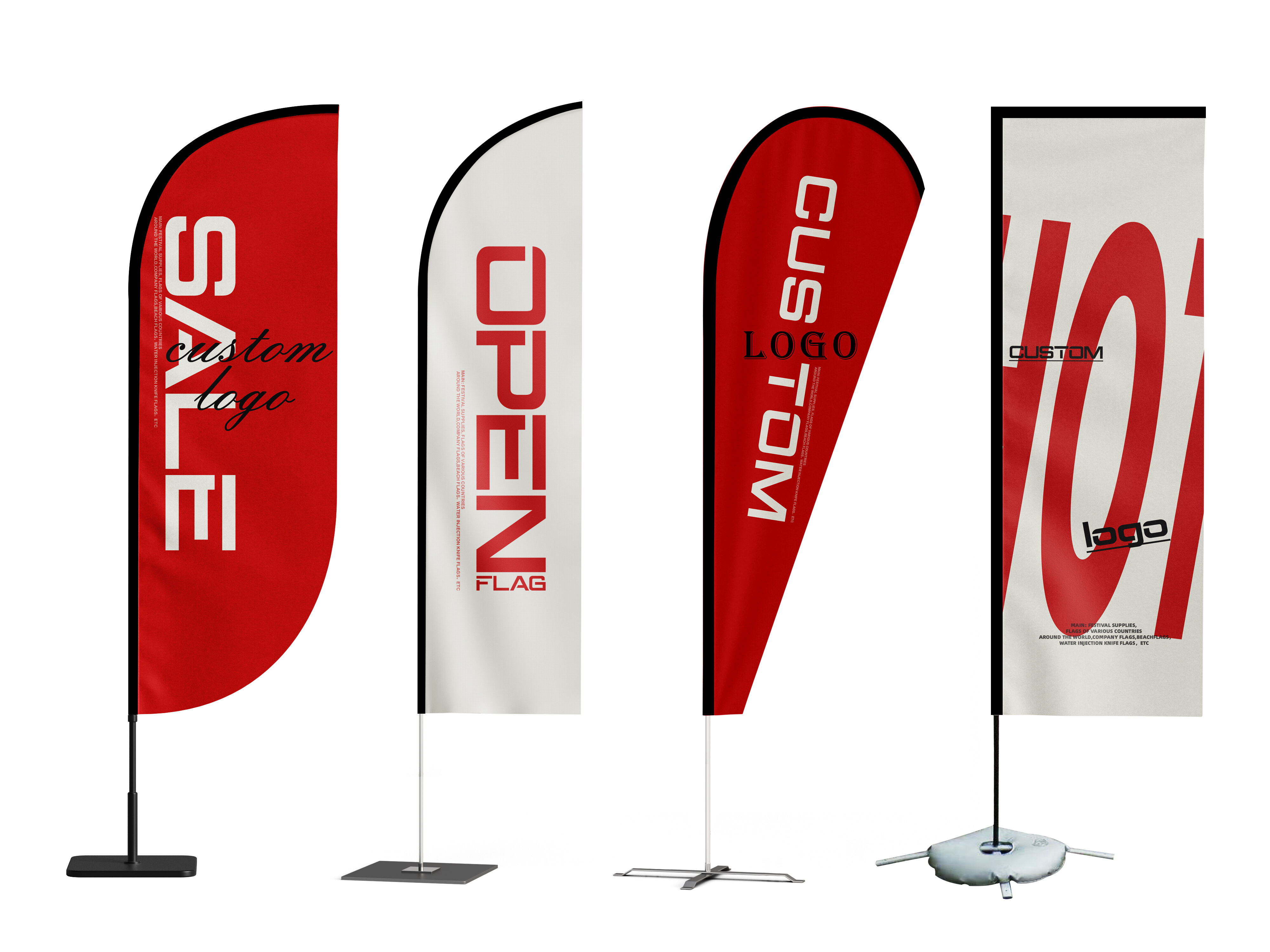 Preț Direct Steag Personalizat pentru Expozitor de Plajă Accesorii Personalizate Marketing Exterior Mare Steaguri cu Penițe Bannere