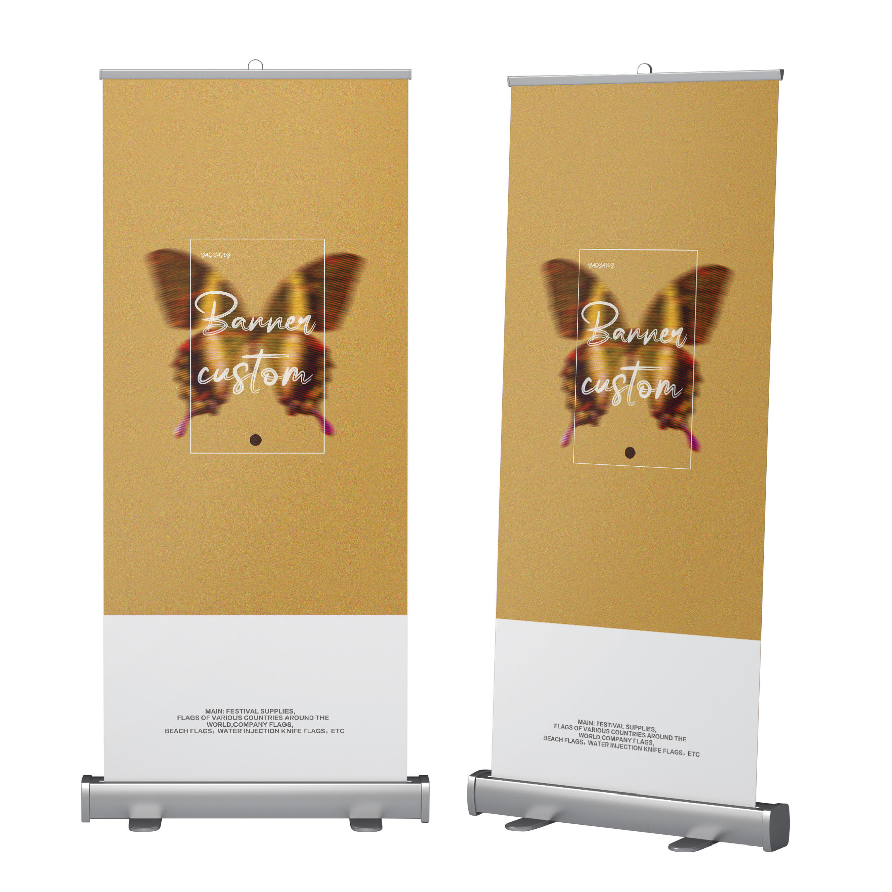 Premium Advertising Display 80x200cm Aluminum Alloy Roll up Banner Stand or Corporate Branding Promotion