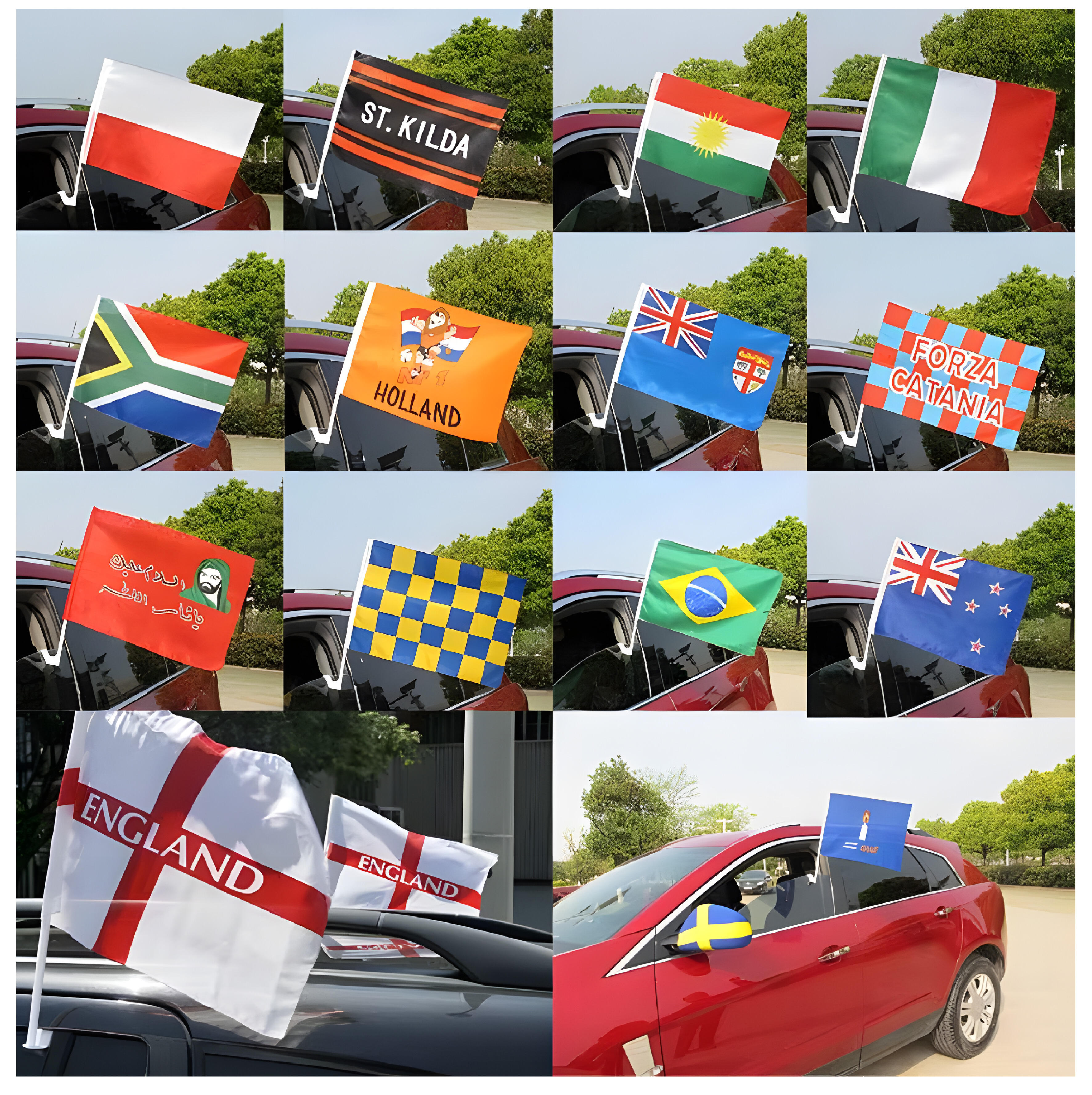 Polyester Sublimation Custom All Design NFL Football Sports Team Double Sided 12x18 Inches Rugby Ambassador NFL Car Window Flags details