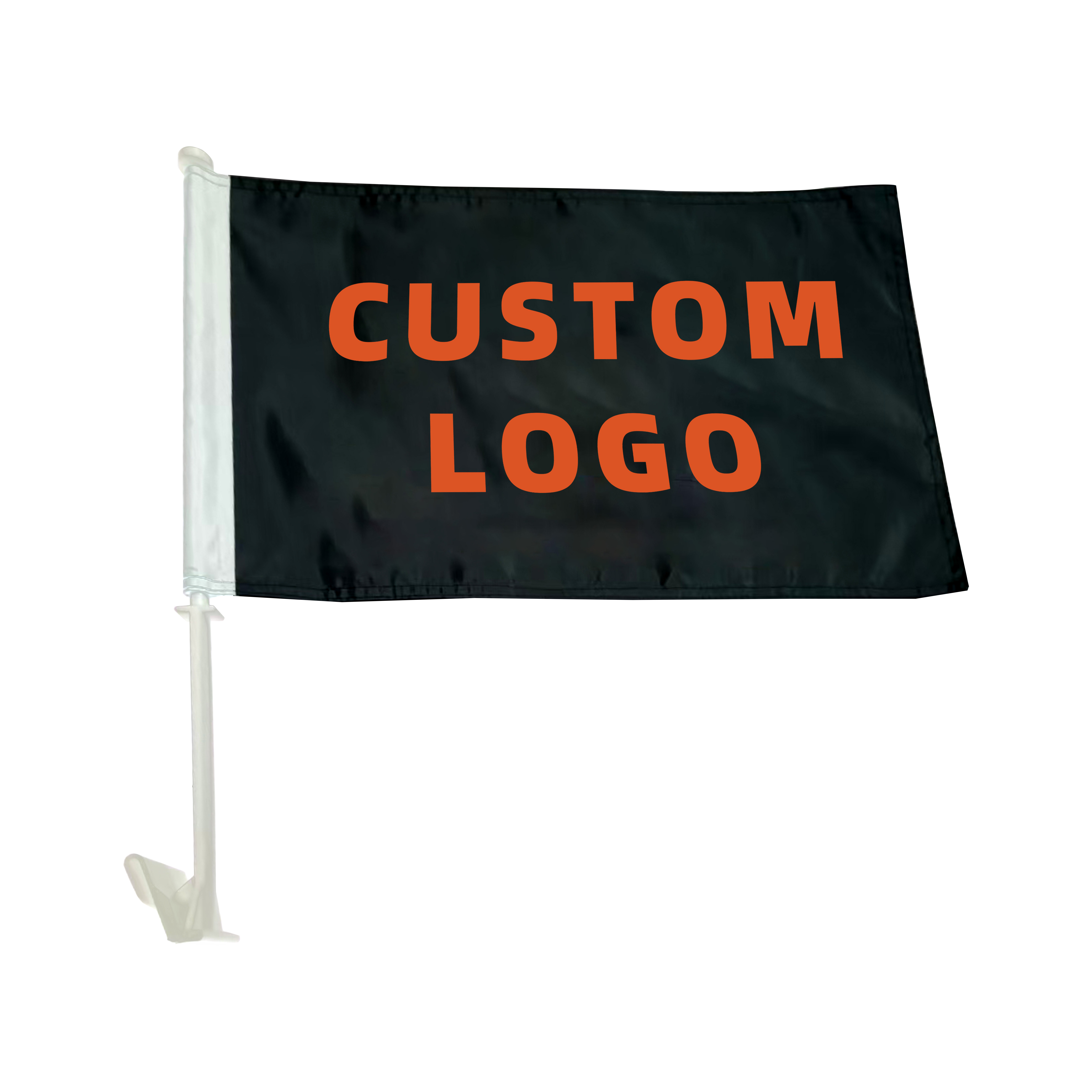 Wholesale Sublimation Printed Blank Double Sided Polyester Custom Logo Car Flag with Window Clips