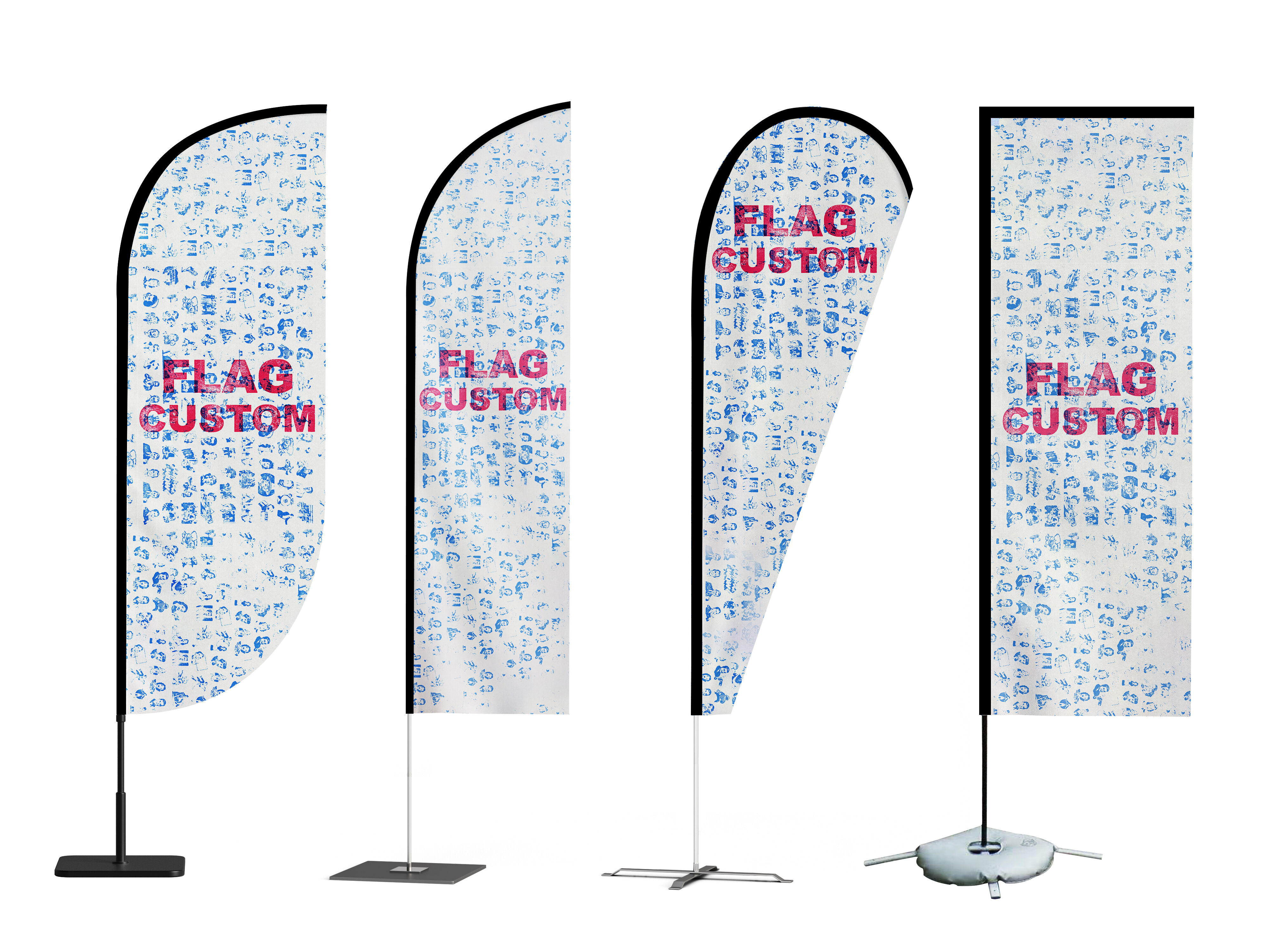 عزز ظهور علامتك التجارية مع أعلام القطرات الشخصية