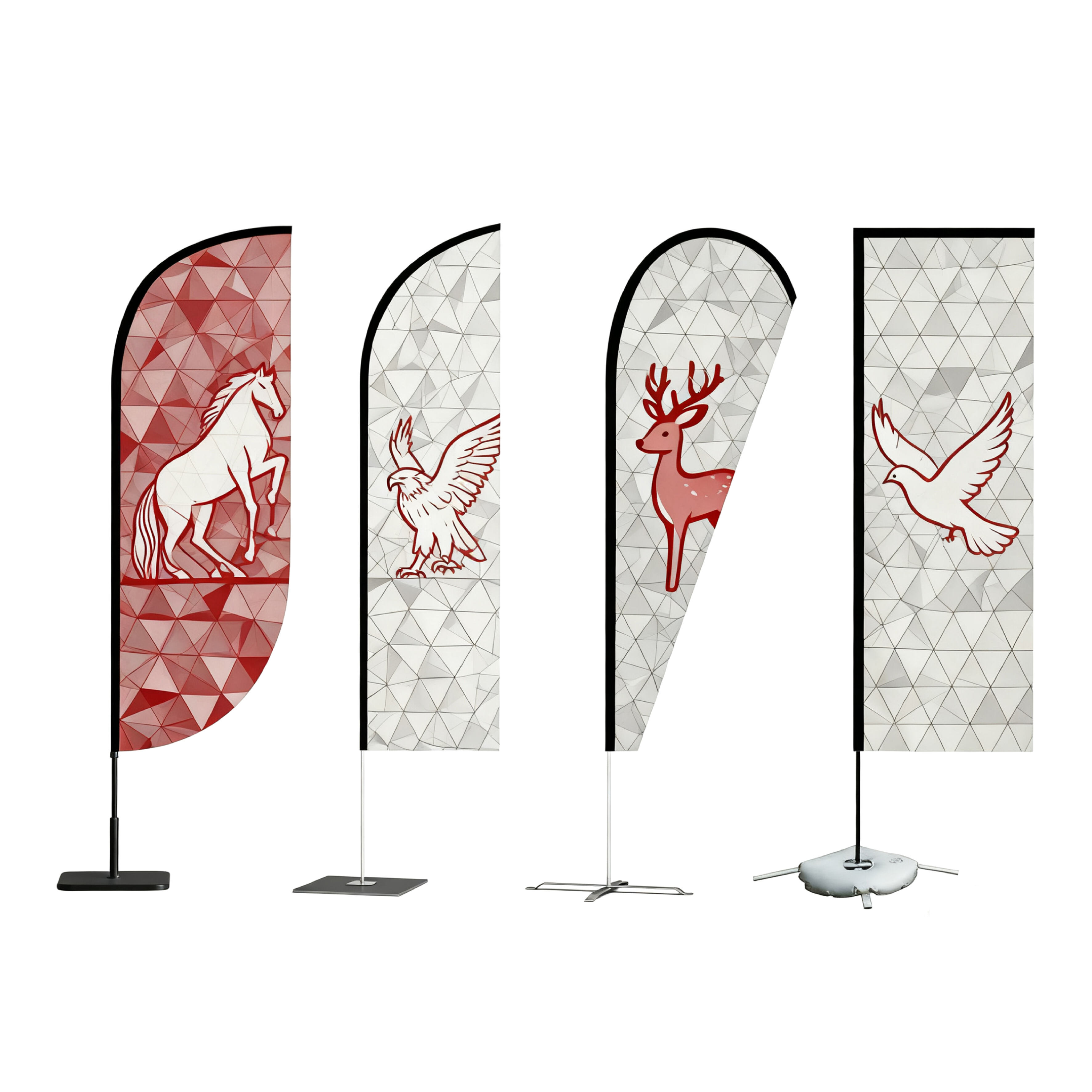 عزز ظهور علامتك التجارية مع أعلام قطرة الدموع