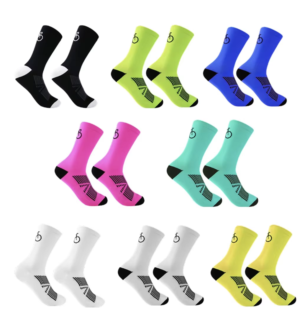 Men Road Bike Training Outdoor Sports Breathable Quick Dry Mesh Cycling Socks
