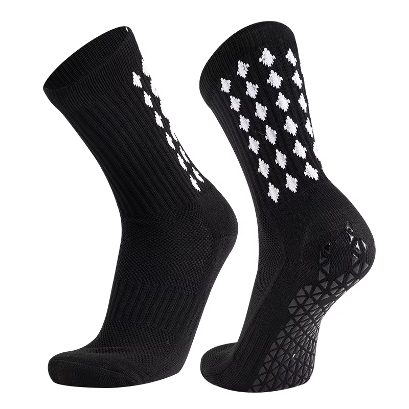 Cross Border Football Socks Men's  Women's Mid Calf Towel Bottom Adhesive Anti slip Sports Socks