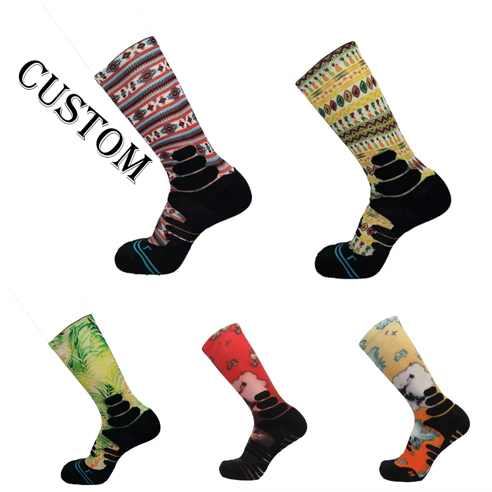 Mesh Cycling Running Thick Breathable Basketball Socks Towel Custom Sports Socks	