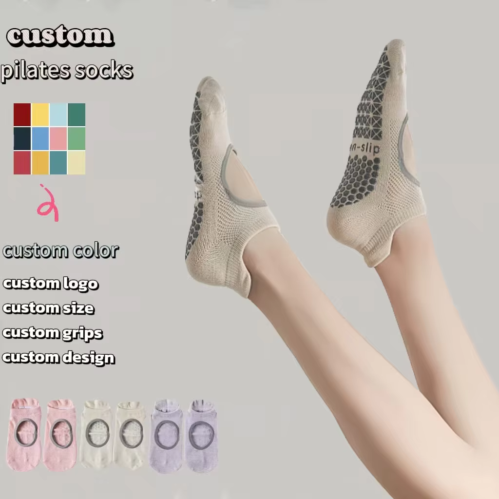 Yoga Socks Anti-slip Breathable Mesh Point Glued Thin Style Women Pilates Socks	