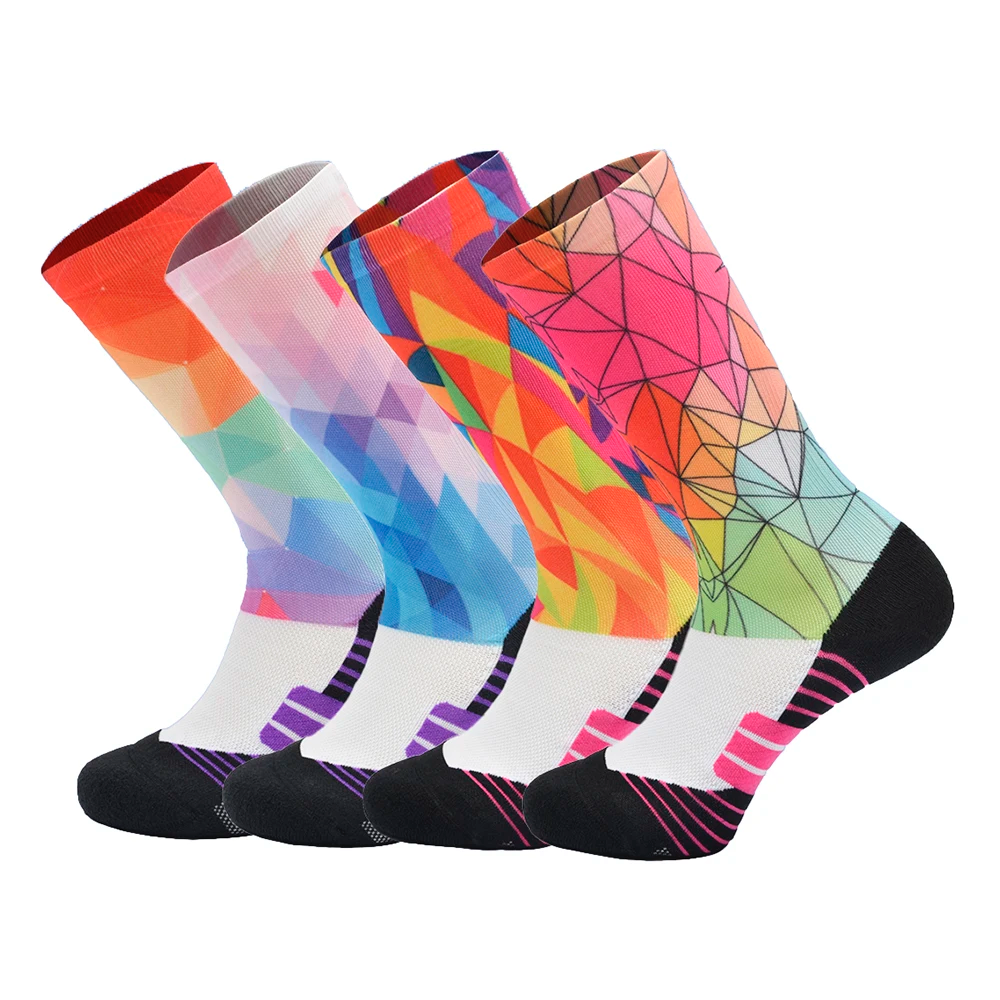 Wholesale Polyester 3d Printed Sublimation Baseball Athletic Sport Crew Men Sports Socks