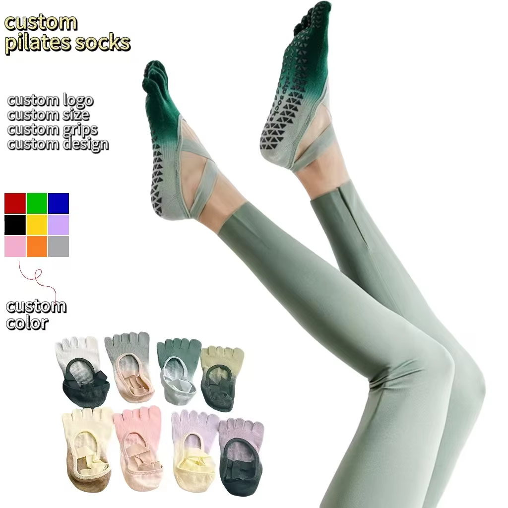 Yoga Socks Five Finger Socks Anti slip Invisible  Pilates Exercise Socks	