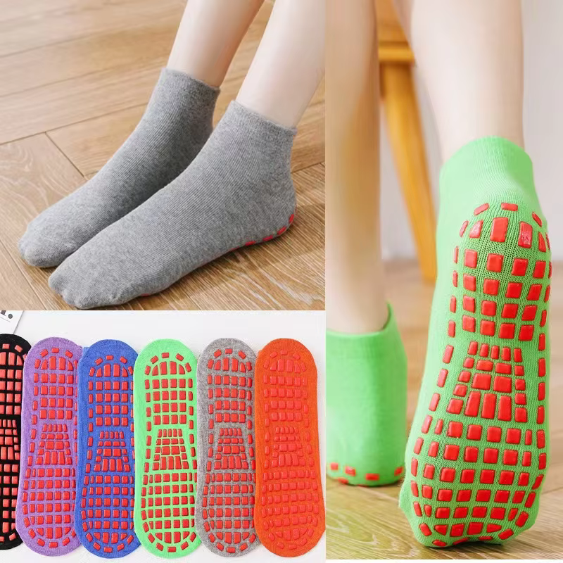 Dispensing Pure Color Socks Anti-slip Floor Socks Home Yoga  Pilates Women Socks	