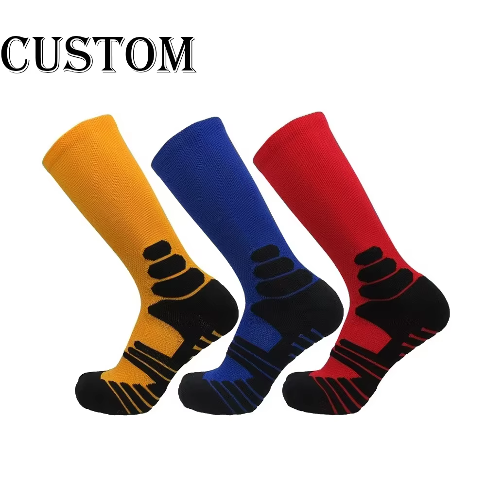 Sports Hiking Outdoor Sweat Absorbent Protective Custom Basketball Socks Sports Socks